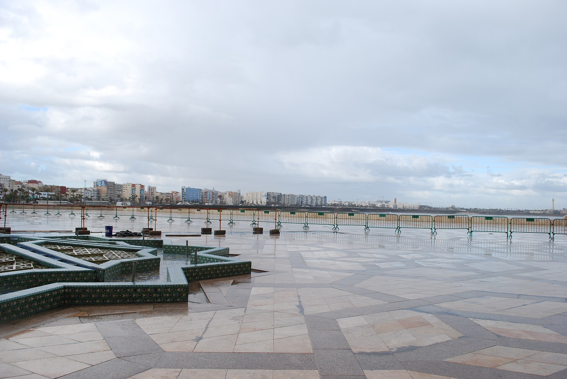 The Hassan II Mosque plaza in Casablanca