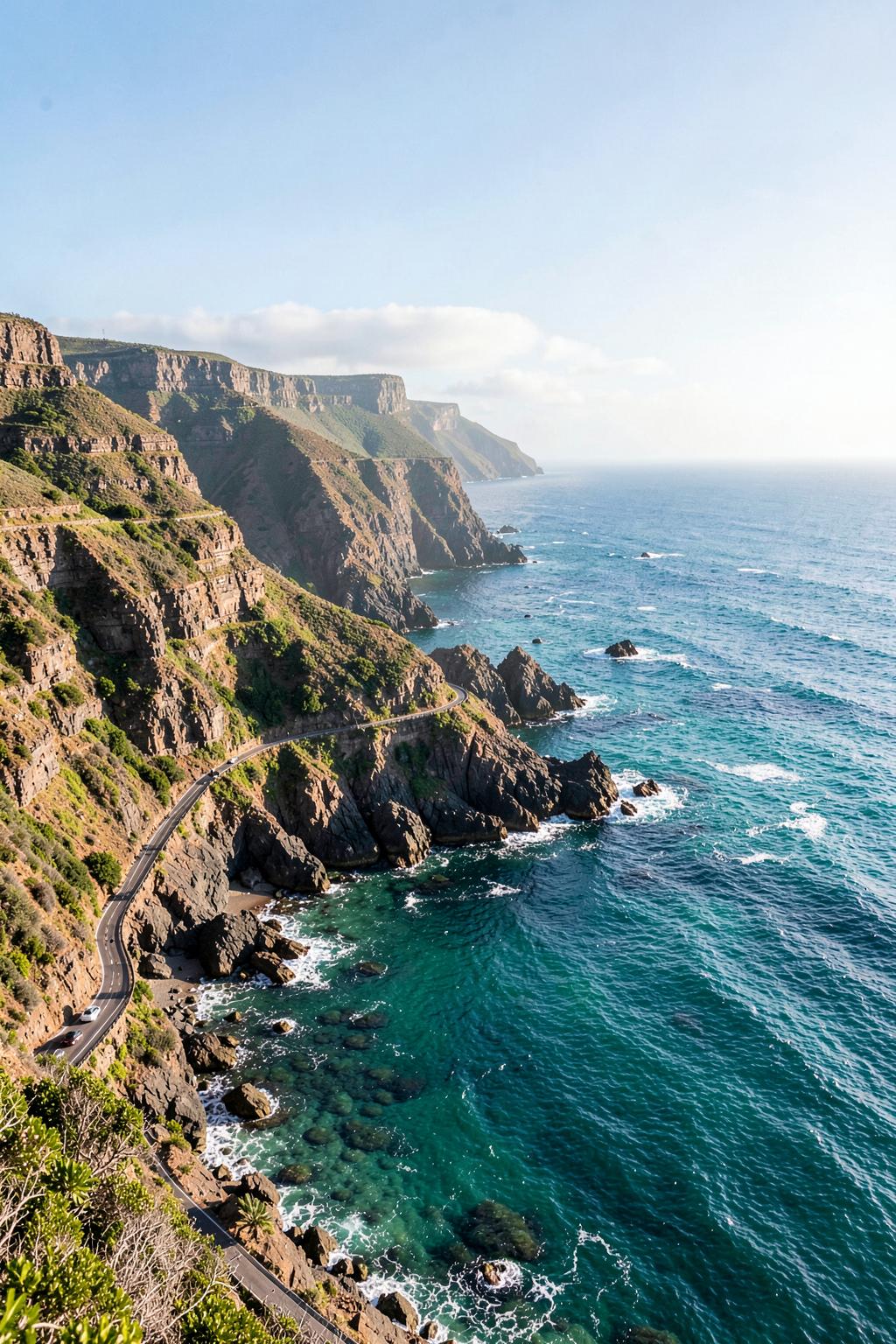 The dramatic Atlantic coastline of South Africa's Cape Peninsula